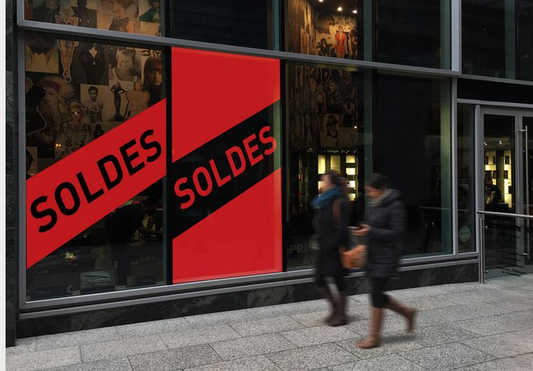 Adhésif pour vitrine support communication SOLDES 2025